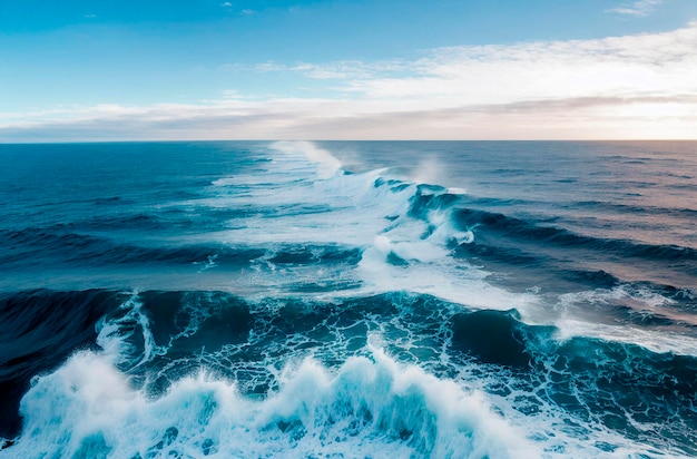 Ondas na IA geradora do oceano