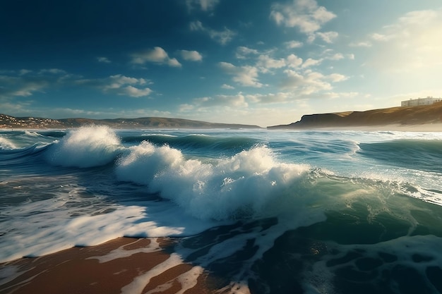 Ondas na praia IA generativa