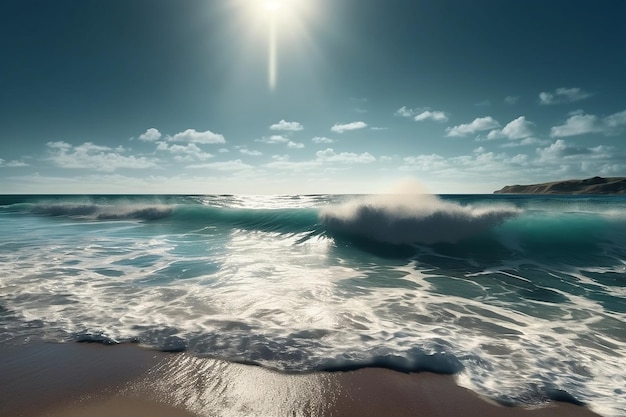 Ondas na praia IA generativa