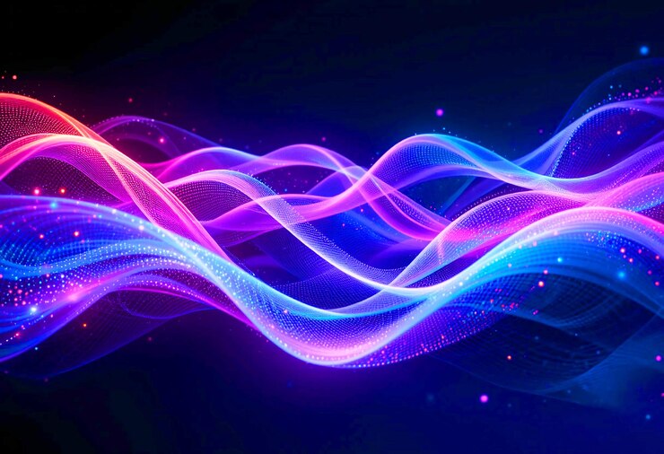 Ondas de neón abstractas