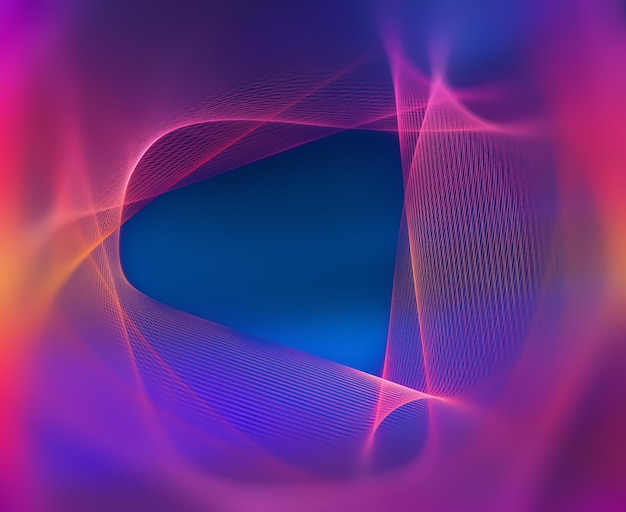 Las ondas de neón vibrantes crean un fondo dinámico