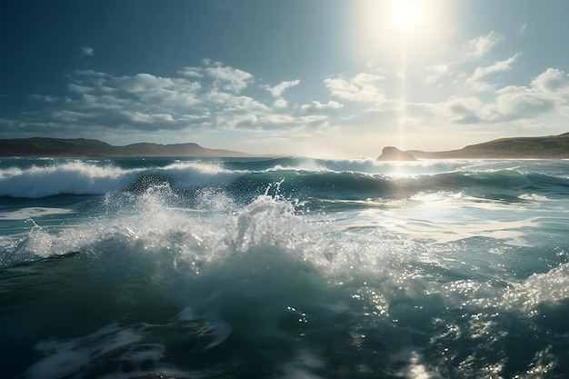 Ondas no mar IA generativa