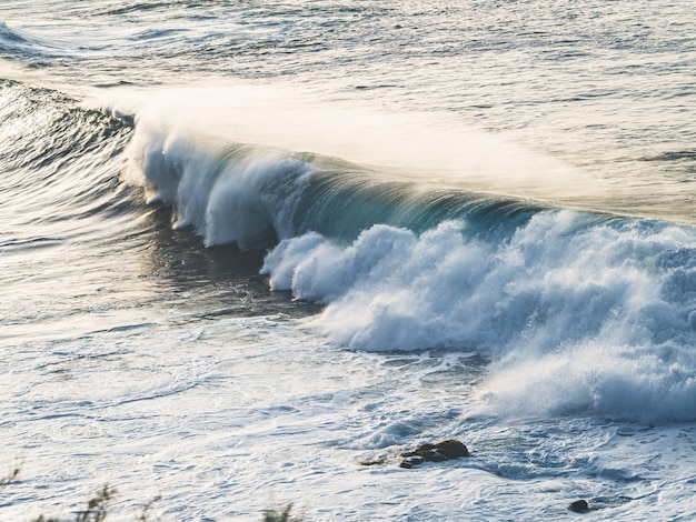 Ondas quebrando na costa norte de Tenerife