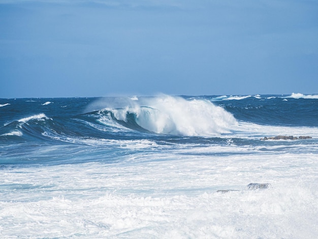 Ondas quebrando na costa norte de Tenerife