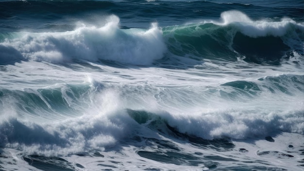 Ondas quebrando na praia à noite