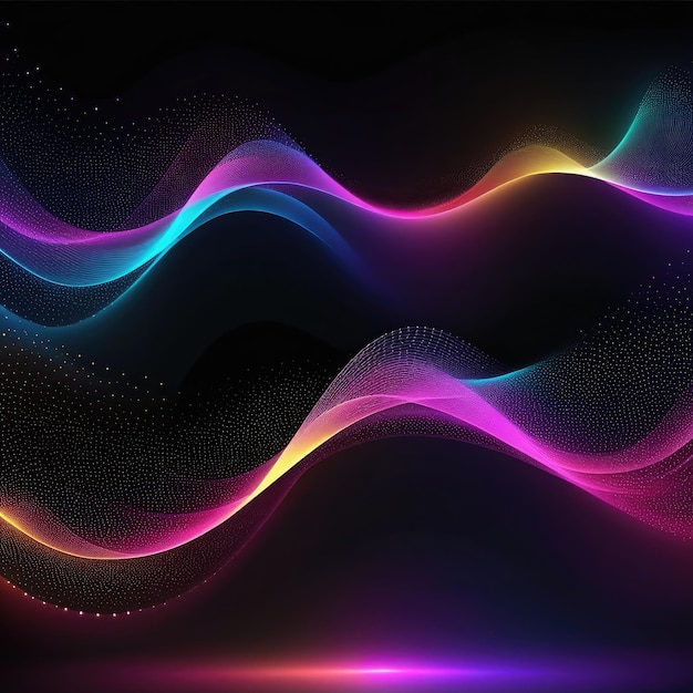 Ondas sonoras coloridas fondo abstracto composición cuadrada