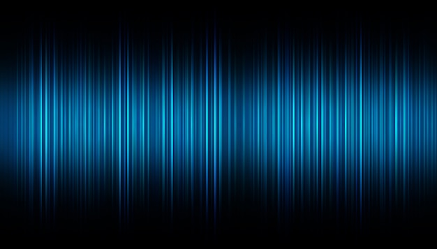 Las ondas sonoras oscilantes de la luz azul oscuro
