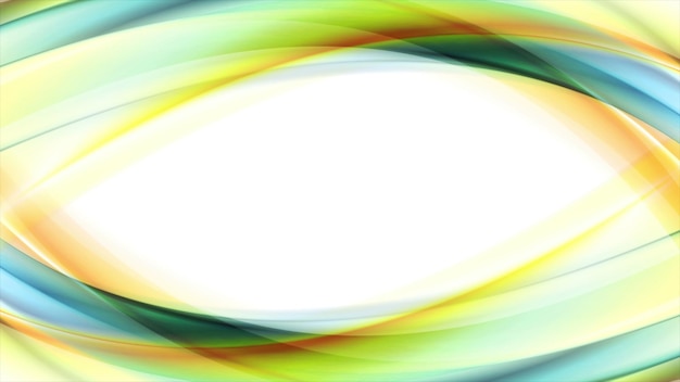 Ondas suaves azuis e amarelas coloridas fundo abstrato
