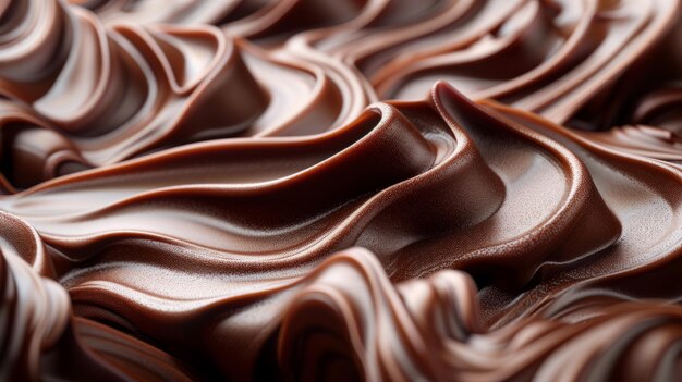 Foto ondas suaves de chocolate