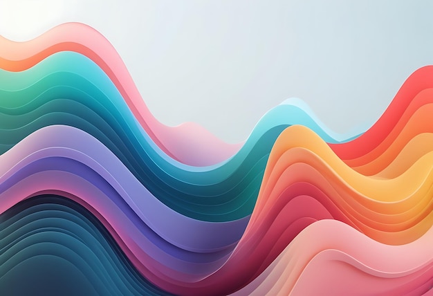 Ondas suaves gradientes fondo abstracto colorido arco iris vívido fondo abstracto arte abstracto vívido
