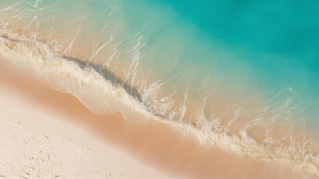 Ondas suaves no fundo da praia de areia