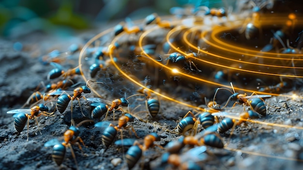 Foto ondas ultrassônicas inovadoras que repelem enxames de formigas de fogo para controle avançado de pragas em casa