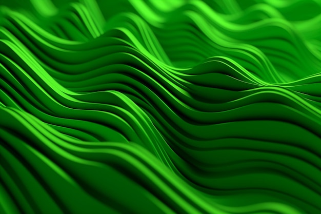 Foto ondas verdes con un fondo verde