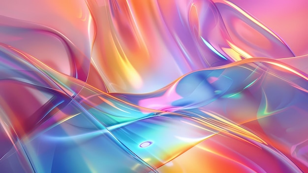 Ondas vívidas de seda digital en una danza de colores