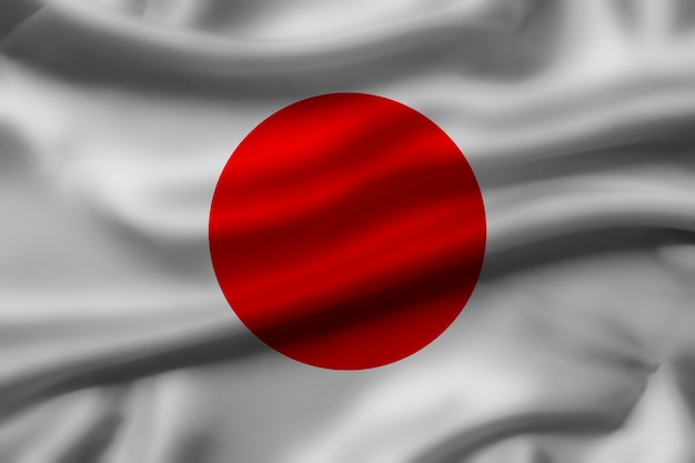 Ondeando la bandera de Fabric Japan El país de Japón es la economía y la tecnología de alto crecimiento