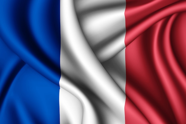 Ondeando la bandera de Francia
