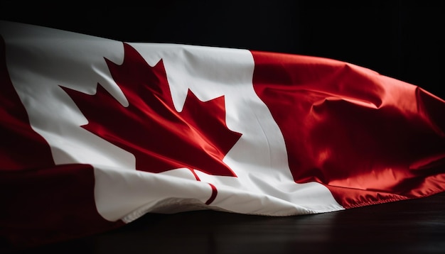 Ondear la bandera canadiense simboliza el orgullo y el patriotismo generados por la IA