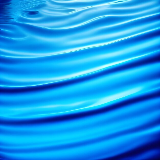 Foto una ondulación azul en el agua con la luz brillando sobre ella.