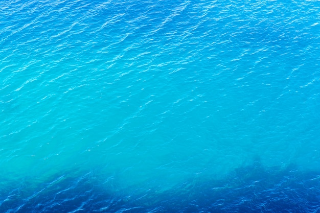 Foto ondulación del fondo azul del agua de mar