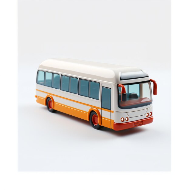 Foto Ônibus 3d em fundo branco