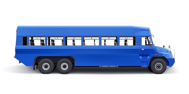 Foto Ônibus para transportar trabalhadores para áreas de difícil acesso ilustração 3d