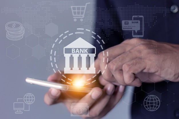 Online-Banking und Internet-Sparbanken Online-Sparungen Internet-Finanzgeschäfte Investoren