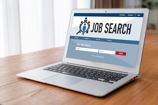 Online-Jobsuche auf modischer Website für Arbeitnehmer, um nach Stellenangeboten zu suchen