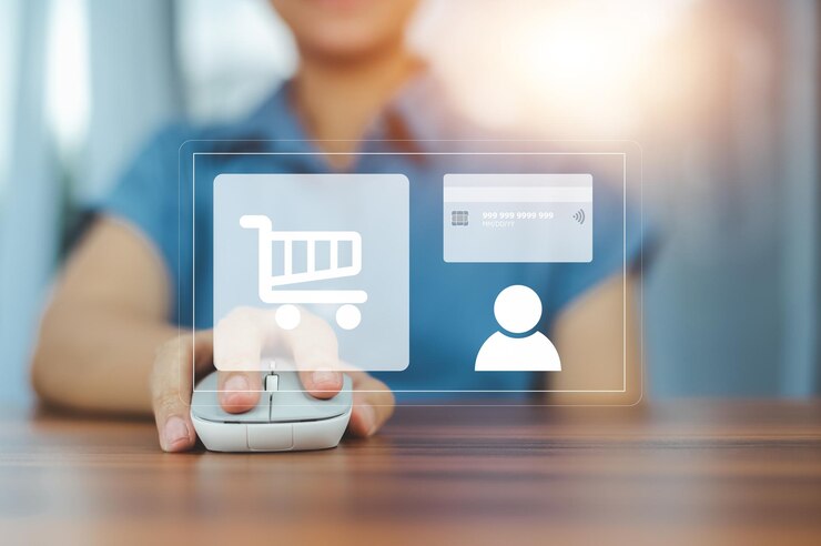 Foto online-shopping per kreditkarte konzept frau online-shopping per kreditkarte zu hause kreditkarten-shopping online