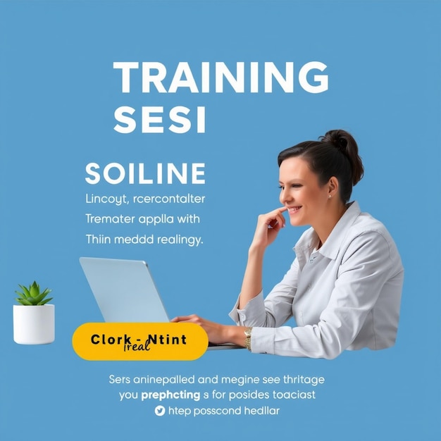 Online-Trainingssitzung Social-Media-Post-Vorlage