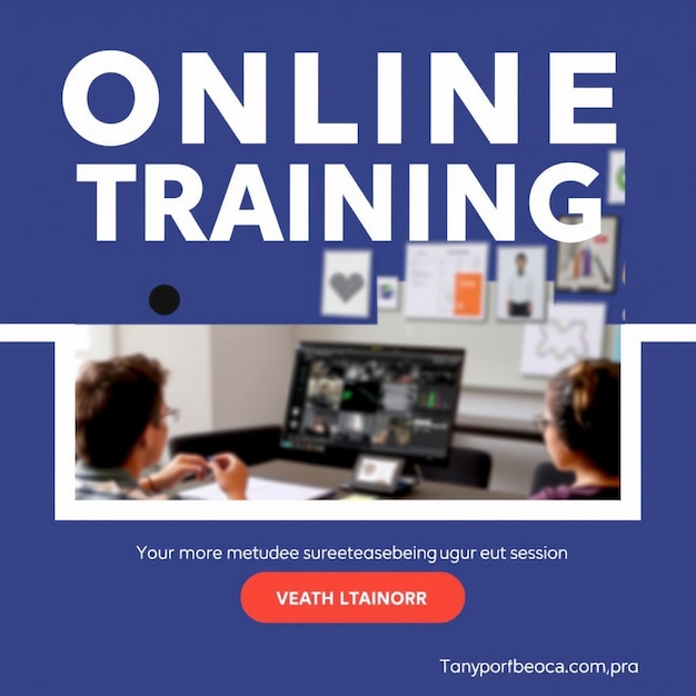 Online-Trainingssitzung Social-Media-Post-Vorlage