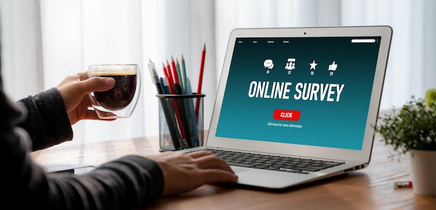 Online-Umfrageformular für die modische digitale Informationserfassung