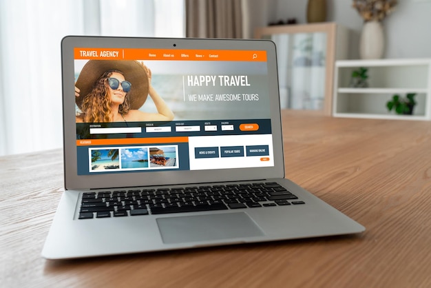 Online-Website von Reisebüros für modische Suche und Reiseplanung