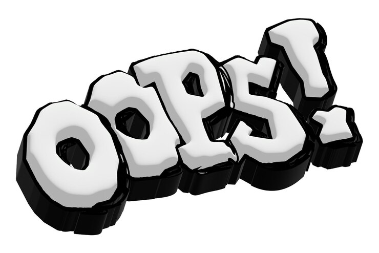 Foto oops tipografía png fondo transparente