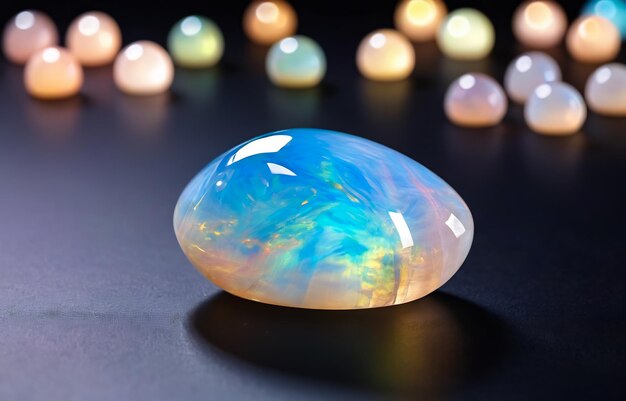Opal poliert australischer Edelstein Opal Glanz Opal Edelstein abstrakter Hintergrund