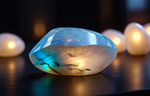 Opal pulido piedra preciosa australiana opal brillo opal piedra preciosa fondo abstracto