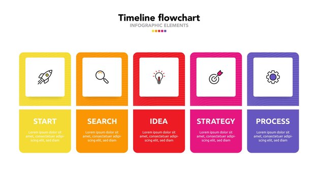 Foto opciones de línea de tiempo infográfico para presentaciones diagrama de flujo de trabajo diagrama de proceso de flujo informe