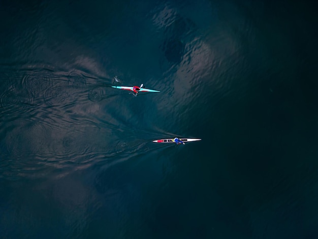 Open-Water-Sport-Kajak und Kanu-Luftbild