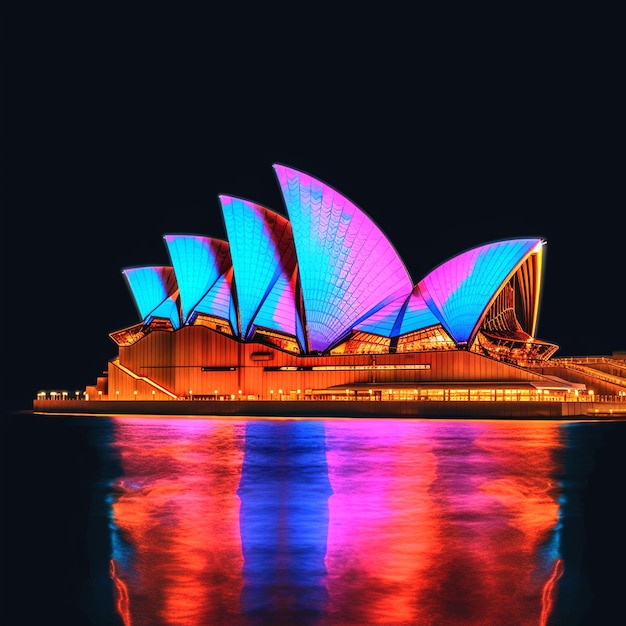 La ópera de Sydney se ve a través de un cielo nublado.