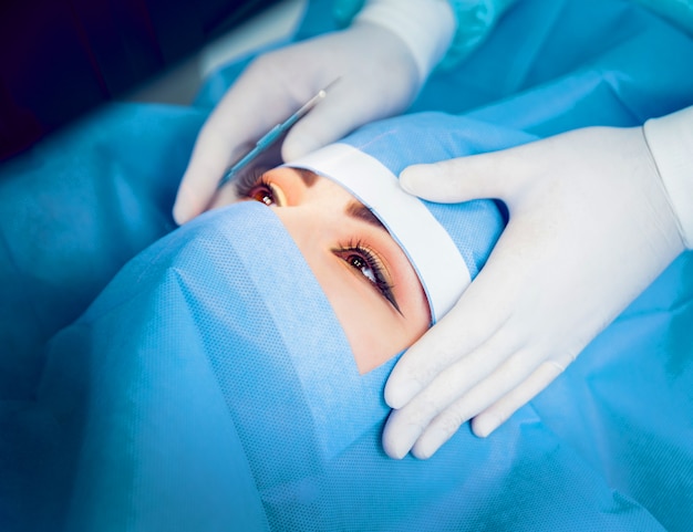 La operación en el ojo. Cirugía de cataratas.