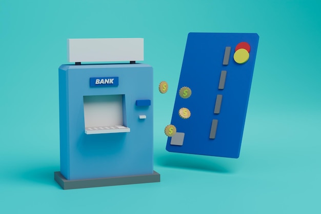 operações de liquidação bancária. retirada de dinheiro através do terminal. pagar contas do smartphone.