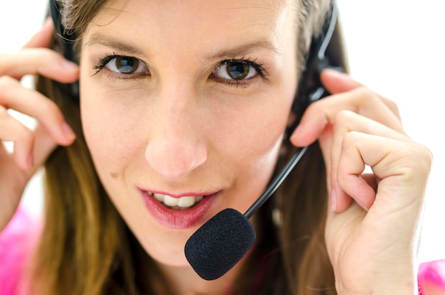 Operadora de telefone de suporte