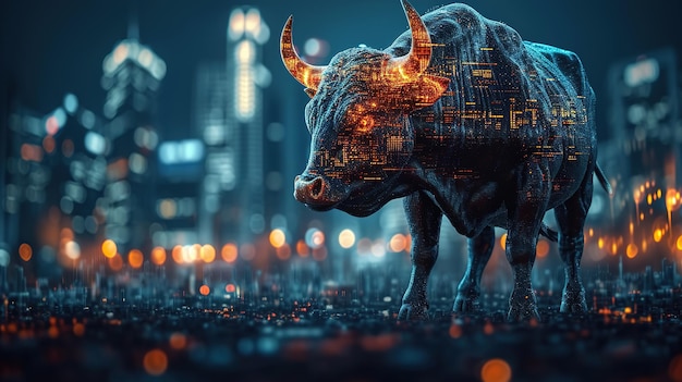 Foto oportunidade de mercado de investimentos em bull financial bull