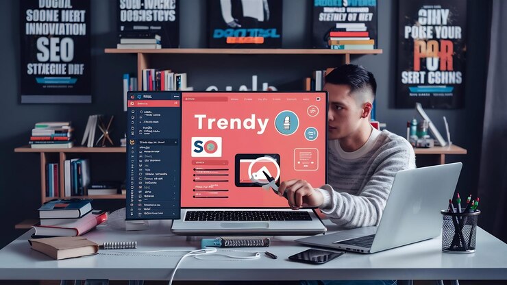 Foto optimización de motores de búsqueda seo para el comercio electrónico de moda y el negocio minorista en línea