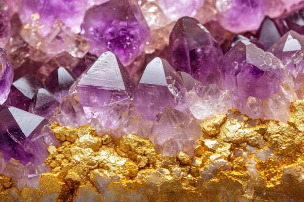 Opulent Amethyst Gold Erzeugen Sie Ai