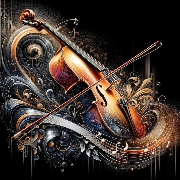 Opulente Eleganz der Geige in der Musik