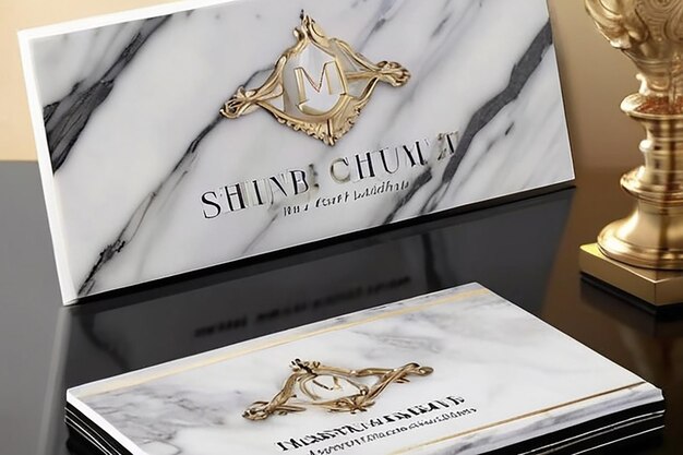 Foto opulentes marmor-design elegante marmor-akzente visitenkarte