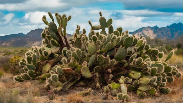 Foto opuntia ficus indica, planta de pêra espinhosa