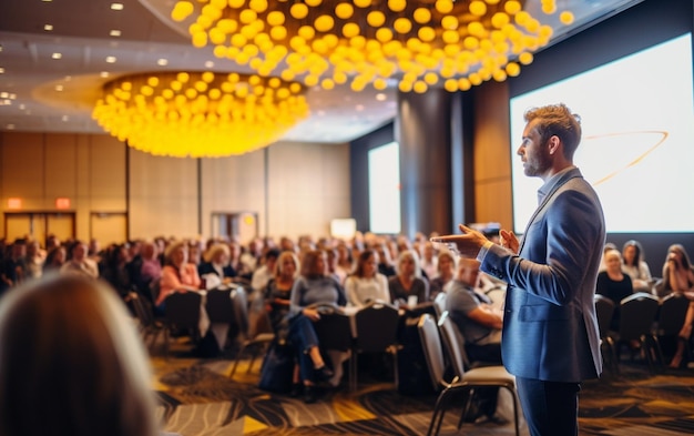 Orador em conferências e apresentações empresariais