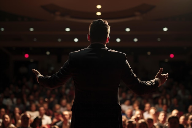 El orador motivador cautivó a la audiencia con palabras poderosas desde una perspectiva empoderadora