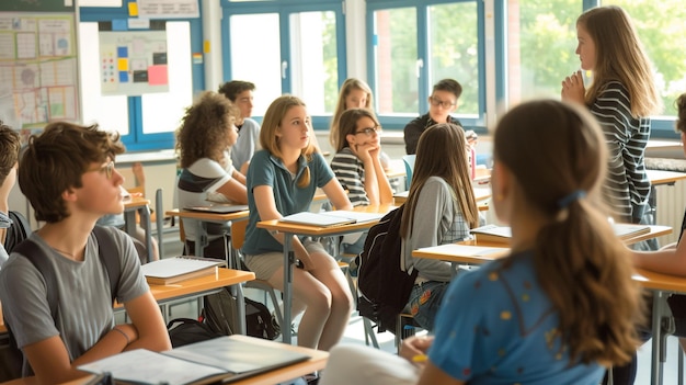 Orador no seminário de negócios e apresentação Audiência na sala de conferências